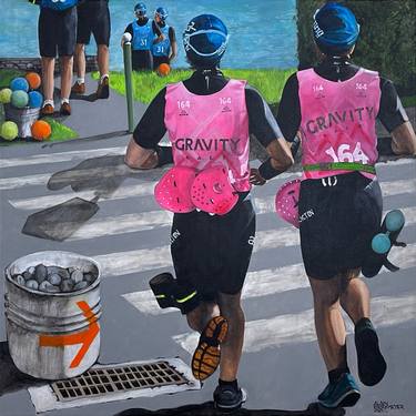 Print of Figurative Sports Paintings by Alain Rouschmeyer