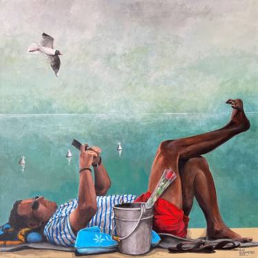 Original Beach Paintings by Alain Rouschmeyer