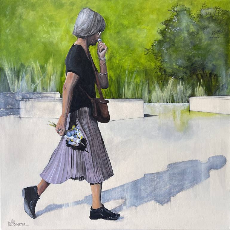 Print of Contemporary Women Paintings by Alain Rouschmeyer