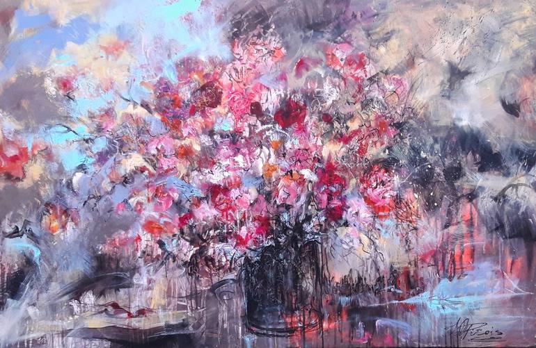 Original Expressionism Floral Painting by Yuliya PITOIS