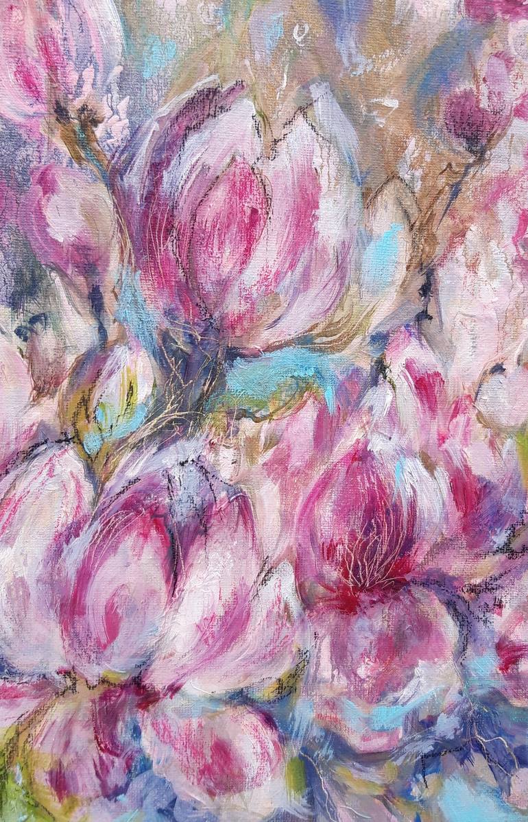 Original Figurative Floral Painting by Yuliya PITOIS