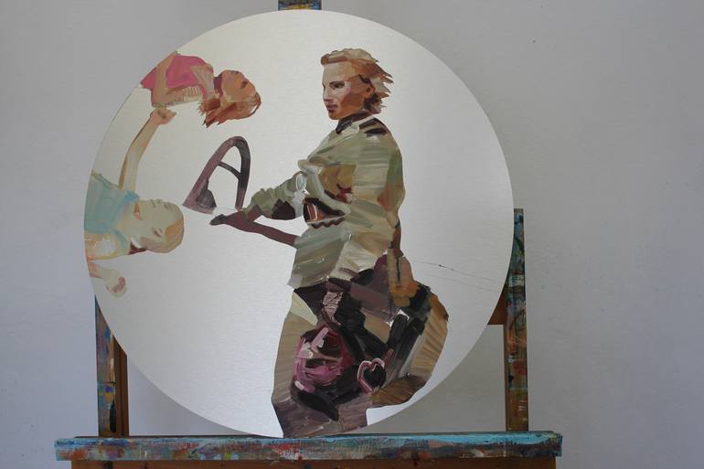 Original Documentary Men Painting by Izabella Chulkova