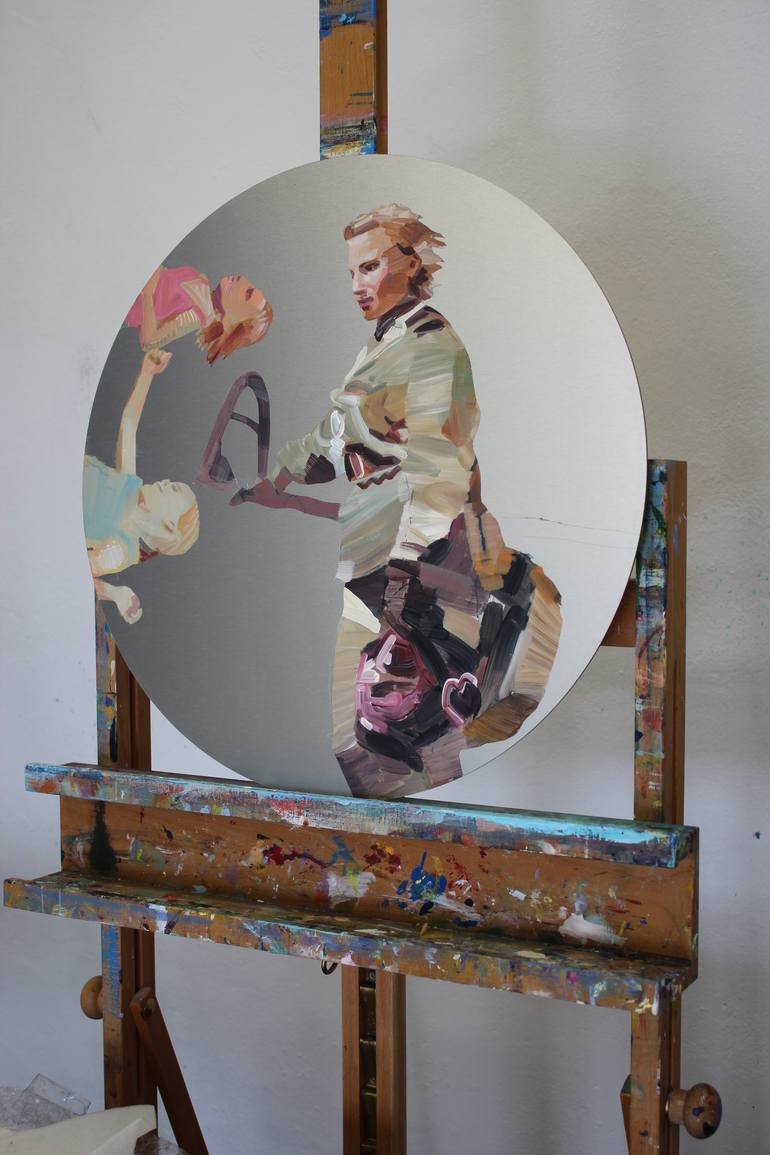 Original Documentary Men Painting by Izabella Chulkova