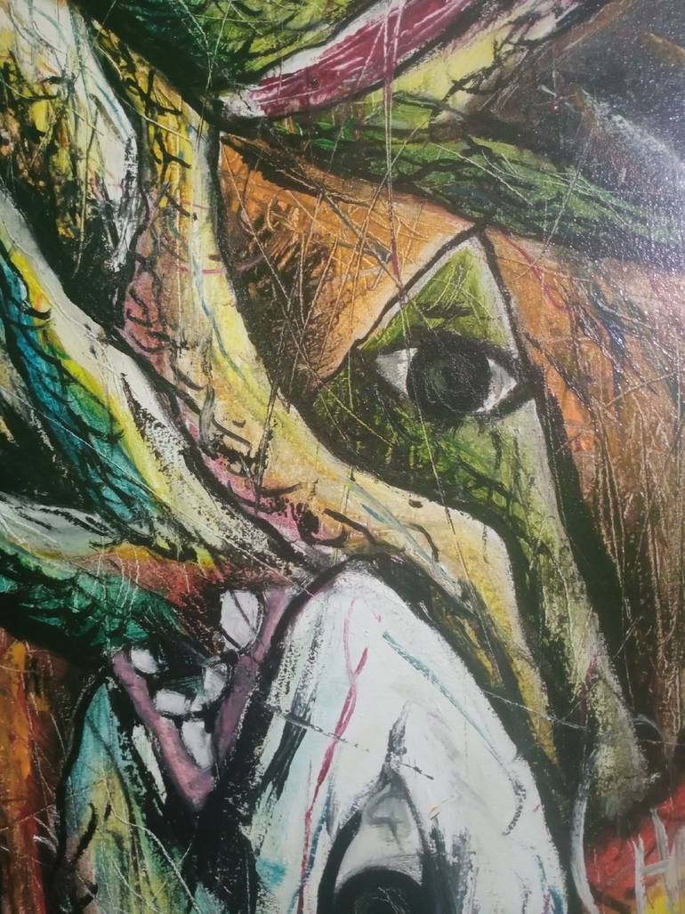 Original Abstract Expressionism Fantasy Painting by Dwi Harfa
