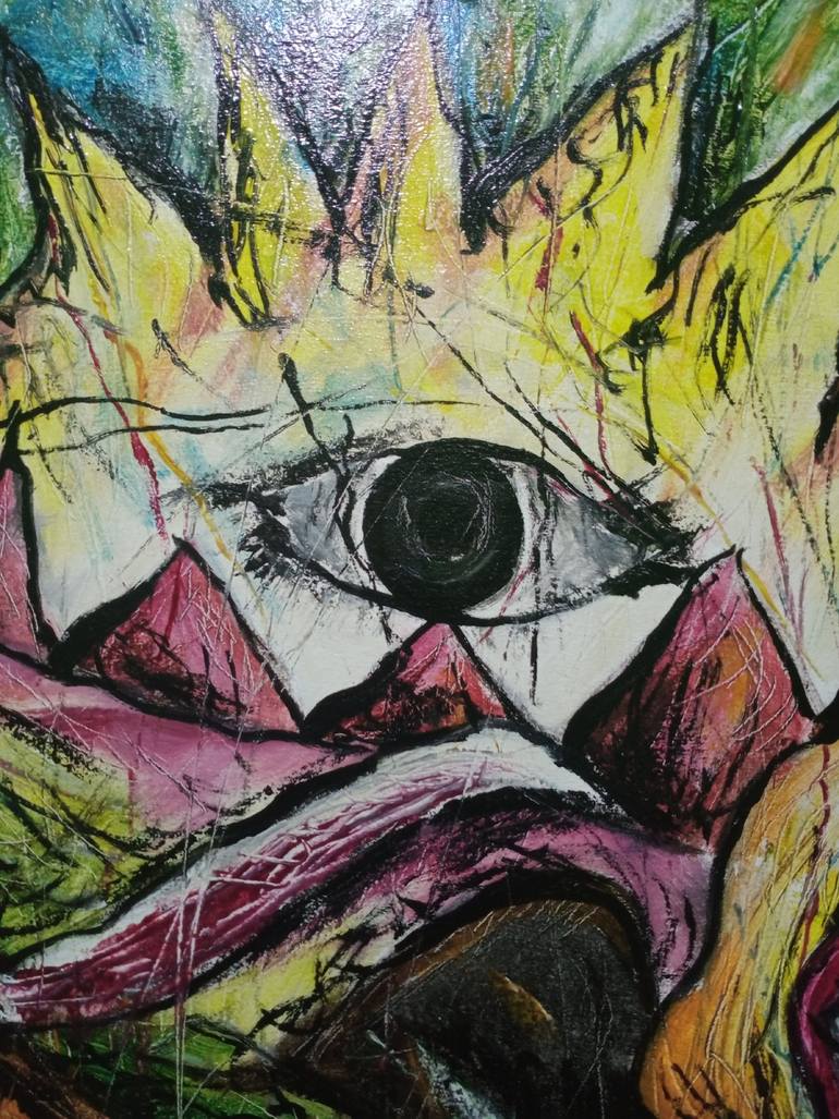 Original Abstract Expressionism Fantasy Painting by Dwi Harfa