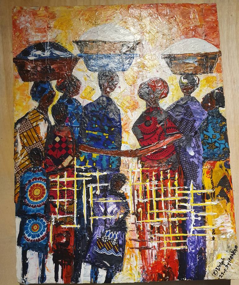 Original Art Deco Other Painting by Dolph Kayitankore