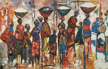 Print of Abstract Expressionism People Paintings by Dolph KAYITANKORE