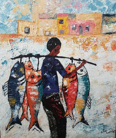 Print of Rural life Paintings by Dolph KAYITANKORE