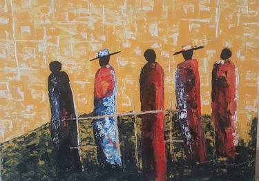 Print of People Paintings by Dolph KAYITANKORE