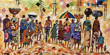 Print of Abstract Rural life Paintings by Dolph KAYITANKORE