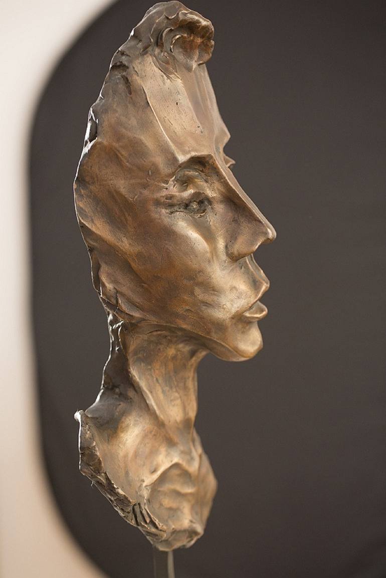 Original Figurative Portrait Sculpture by Denes Csasznyi