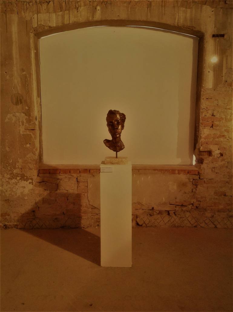 Original Figurative Portrait Sculpture by Denes Csasznyi