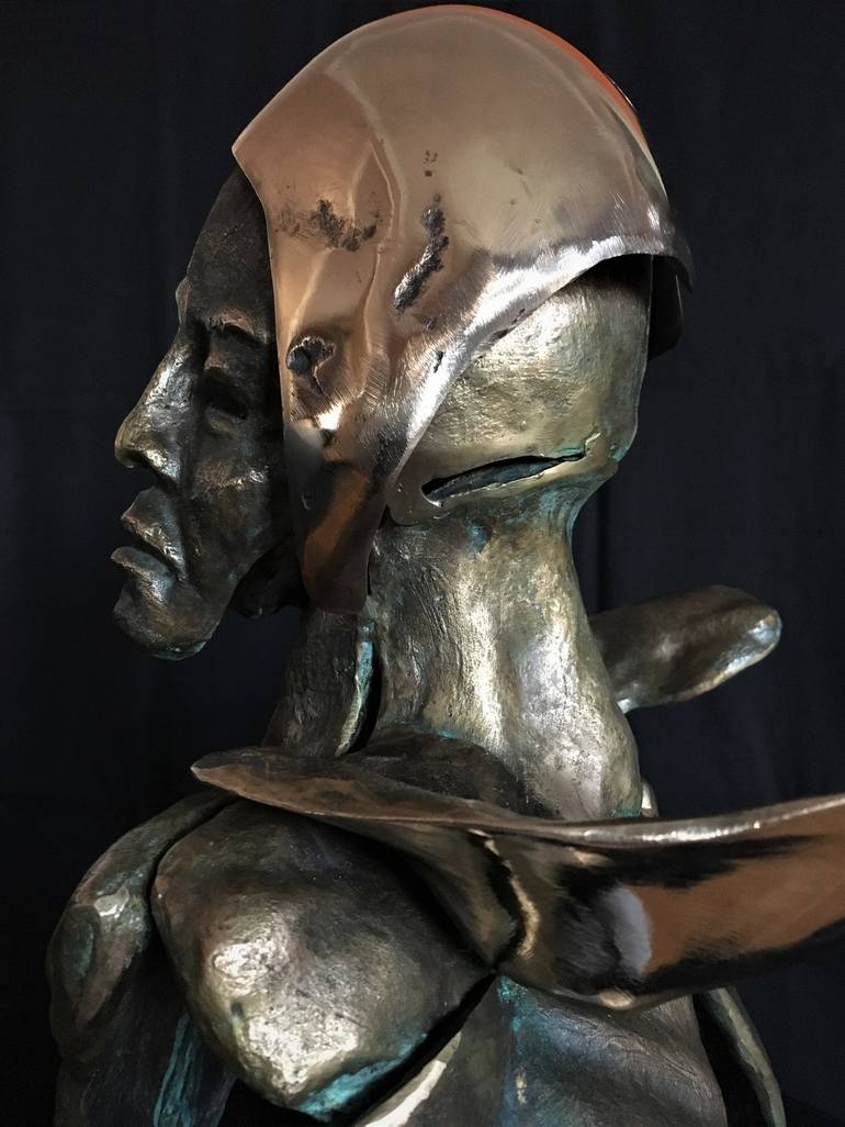 Original Figurative People Sculpture by Denes Csasznyi