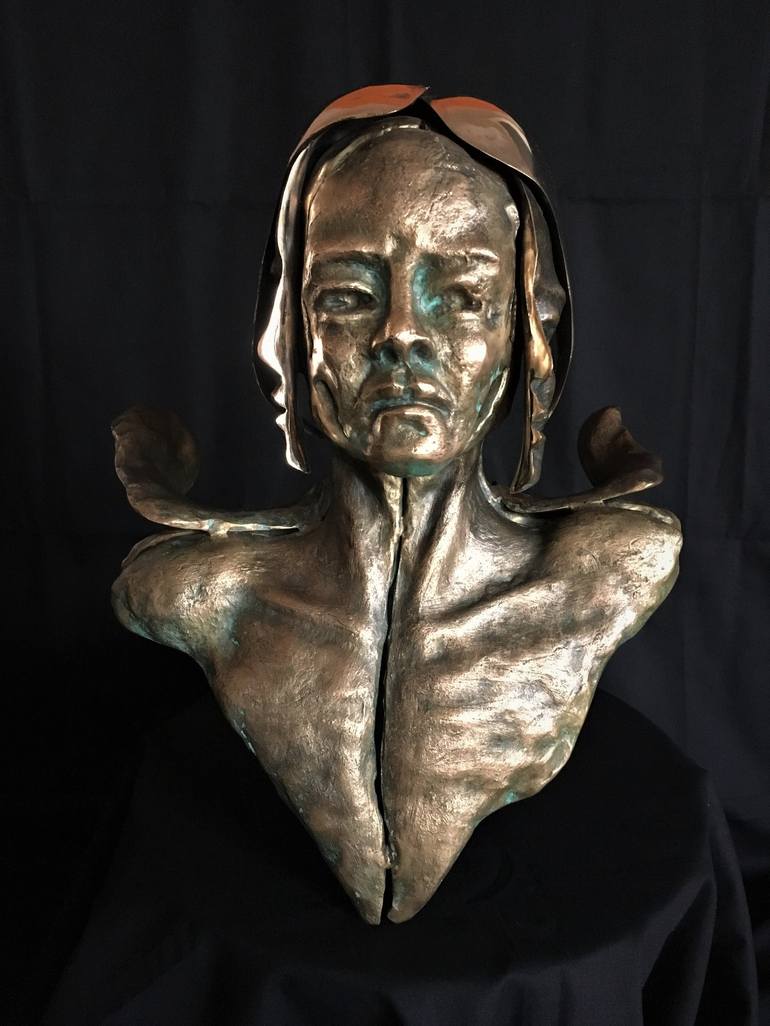 Original Figurative People Sculpture by Denes Csasznyi