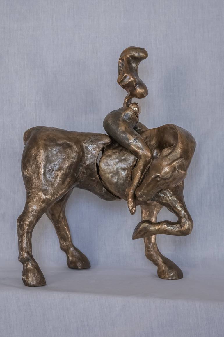 Original Figurative Horse Sculpture by Denes Csasznyi