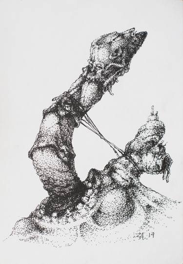 Print of Dada Fantasy Drawings by Alex Zaechkovsky