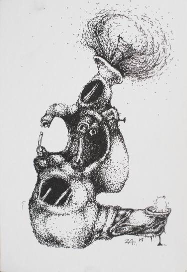 Print of Dada Fantasy Drawings by Alex Zaechkovsky