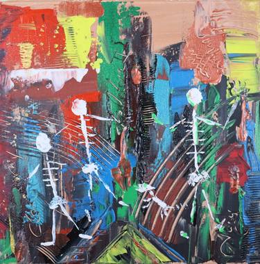 Original Abstract Expressionism Abstract Paintings by Huey Roth