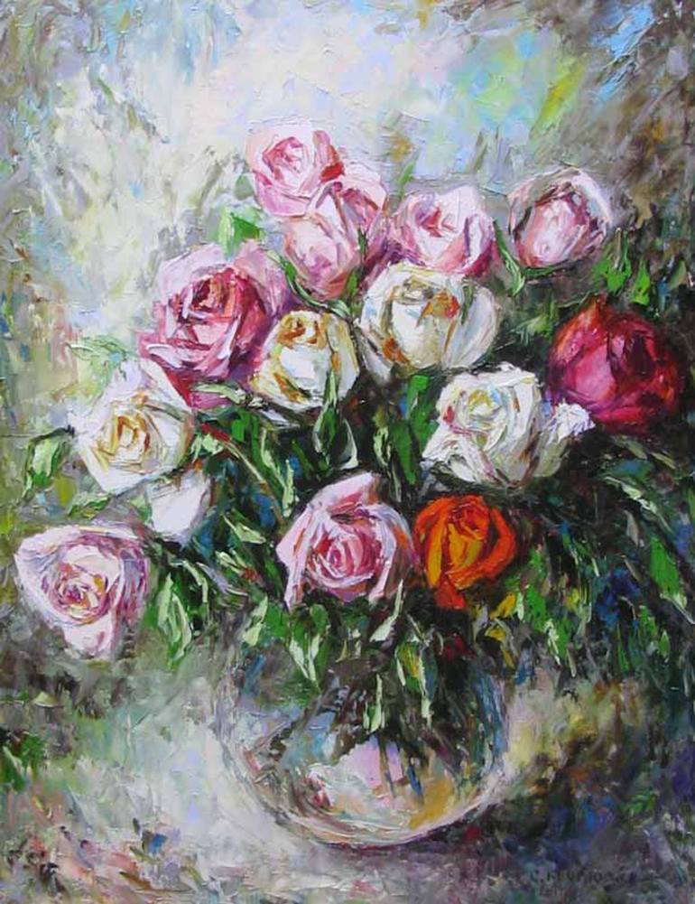 Roses Painting by Svetlana Kruglova | Saatchi Art