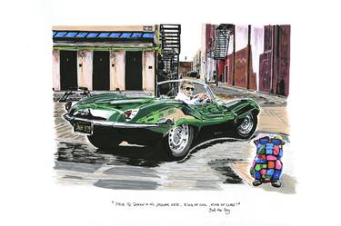 STEVE Mc QUEEN AND HIS JAGUAR XKSS thumb