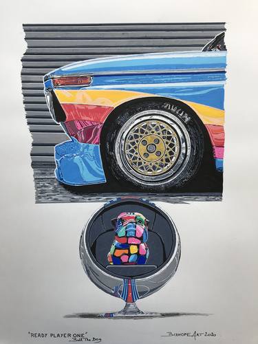 Print of Automobile Paintings by BIXHOPE ART