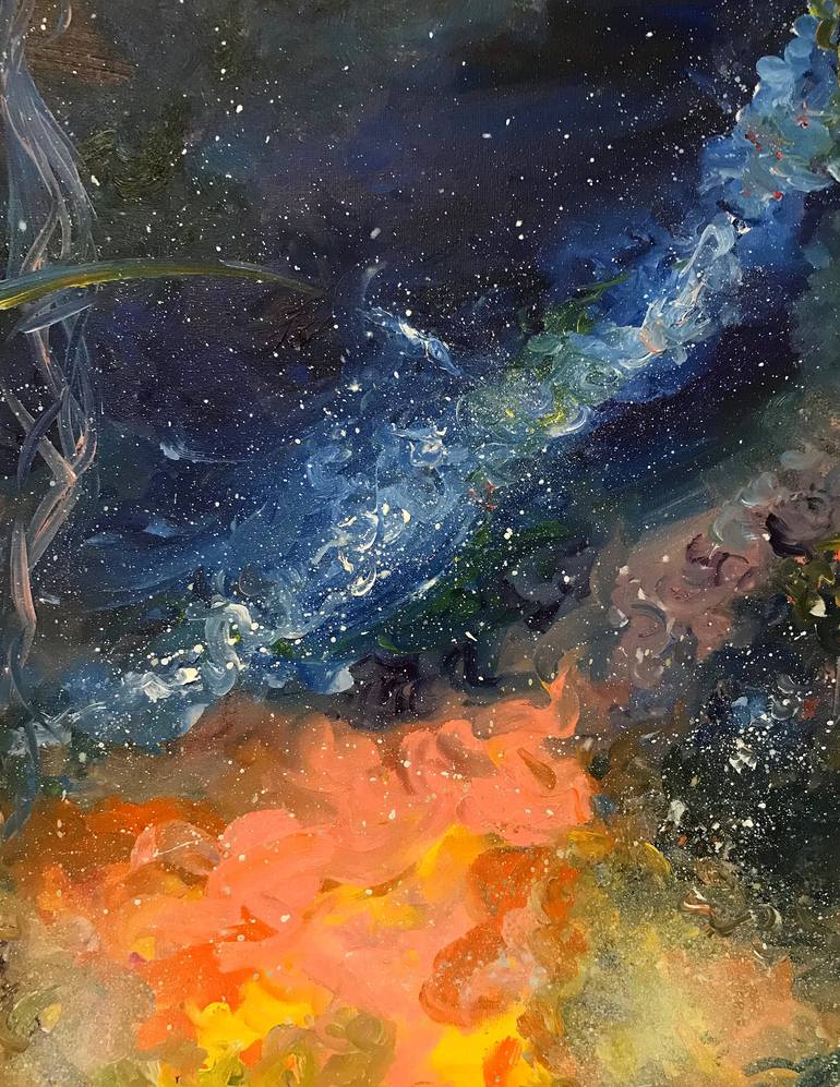 space oil painting