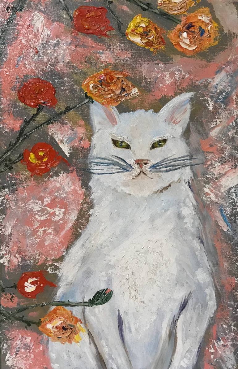 How to paint a White cat