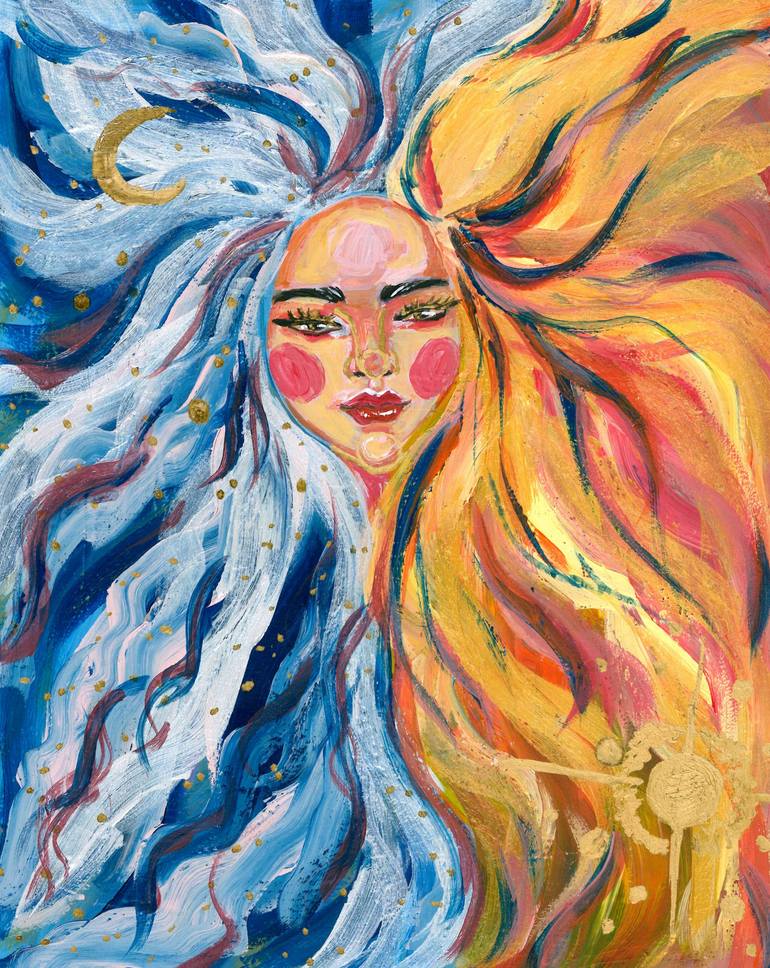 Sun Goddess Original acrylic painting