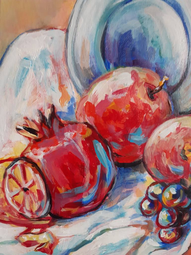 Original Expressionism Still Life Painting by Iryna Pechena