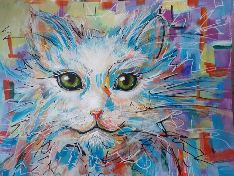 Original Expressionism Animal Painting by Iryna Pechena