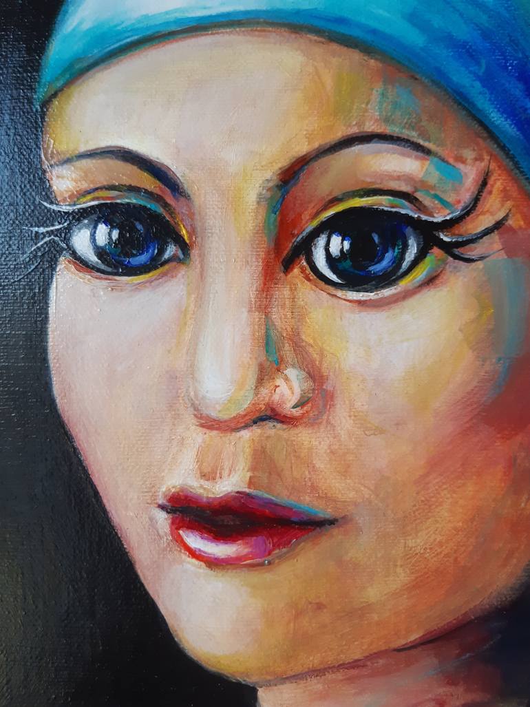 Original Cubism People Painting by Iryna Pechena