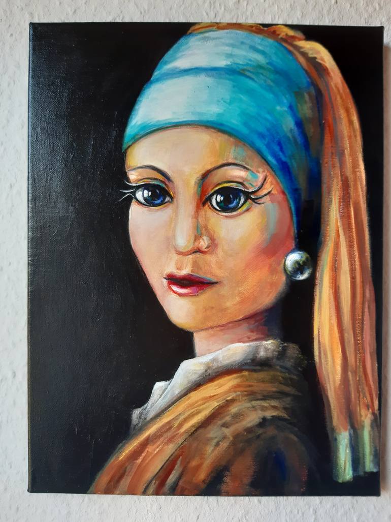 Original Cubism People Painting by Iryna Pechena