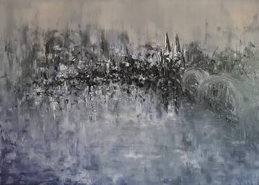 Original Abstract Cities Paintings by Iryna Pechena