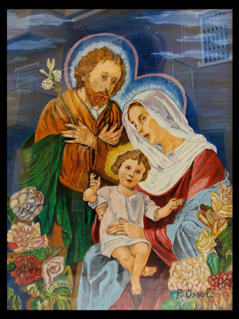 The holy family Painting by Pietro Ossoli | Saatchi Art