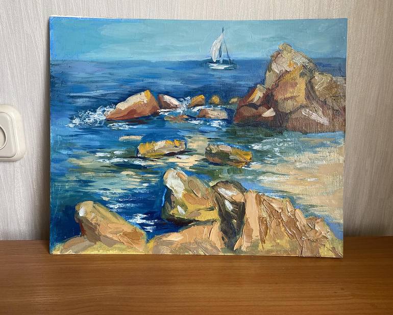 Original Expressionism Landscape Painting by Ekaterina Kravchenko