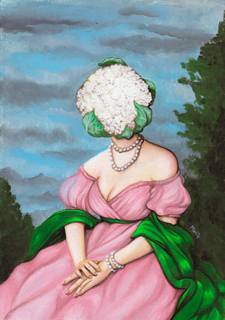 Original Surrealism Women Painting by Meri Aisala