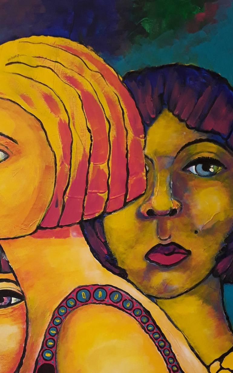 Original Art Deco Women Painting by Ljubow Jung