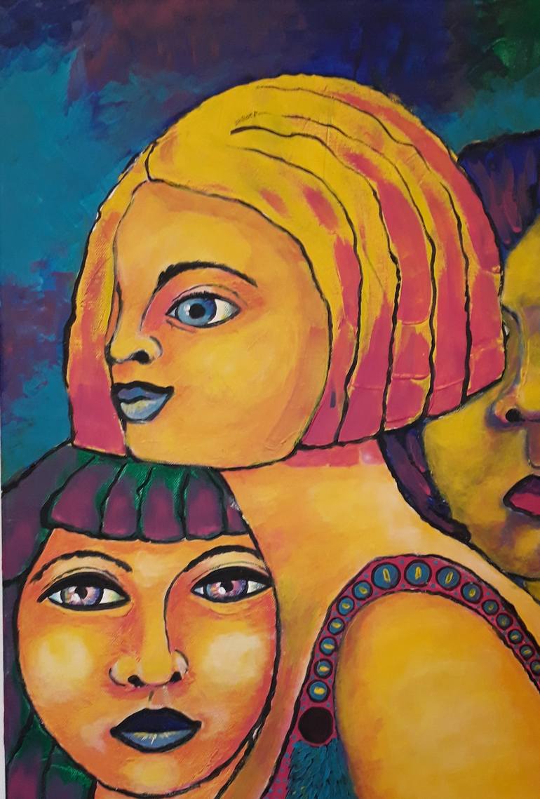 Original Art Deco Women Painting by Ljubow Jung