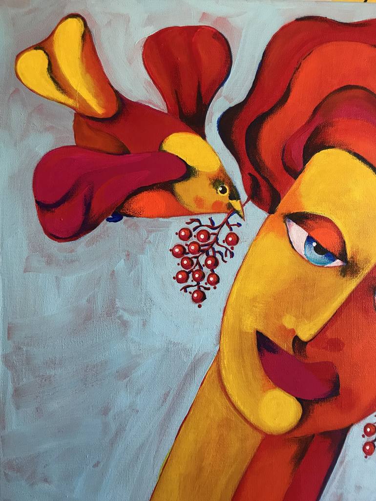 Original Figurative Animal Painting by Ljubow Jung