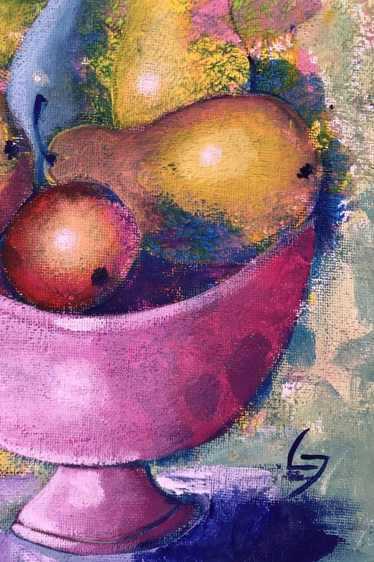 Original Abstract Still Life Painting by Ljubow Jung