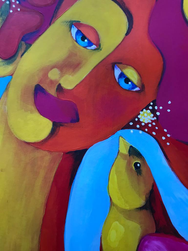 Original Art Deco Animal Painting by Ljubow Jung