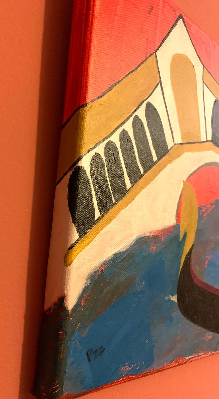 Original Folk Cities Painting by Paulette Licitra