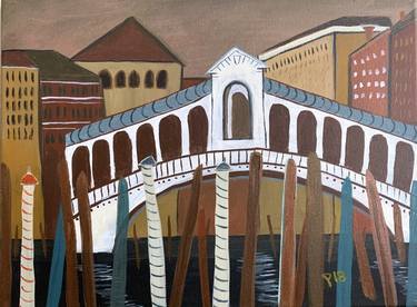 Original Folk Cities Paintings by Paulette Licitra