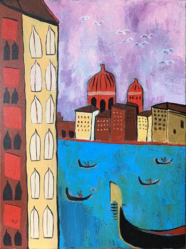 Print of Expressionism Places Paintings by Paulette Licitra