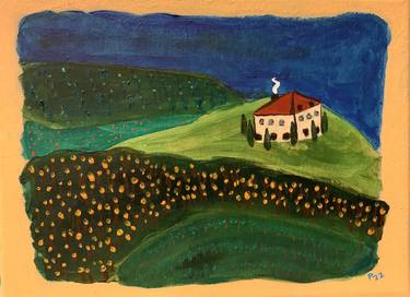 Villa with Sunflowers thumb