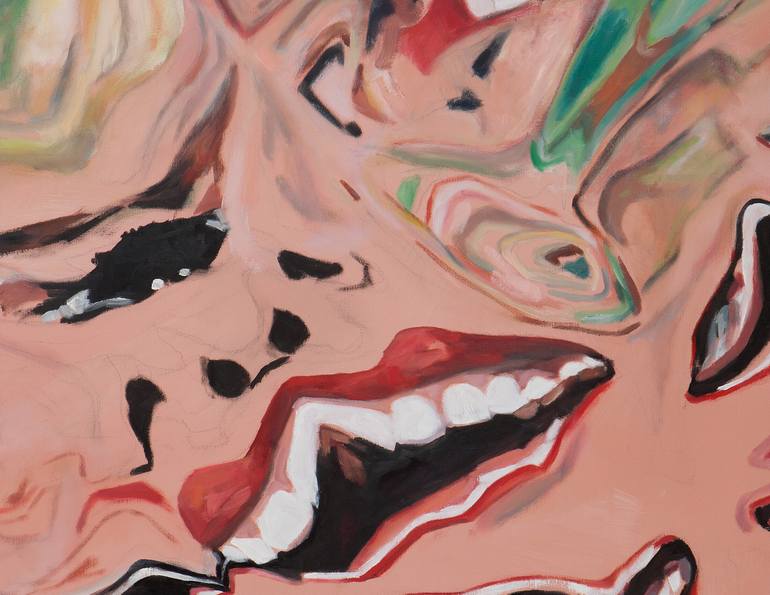 Original Abstract Expressionism Women Painting by Daena Title