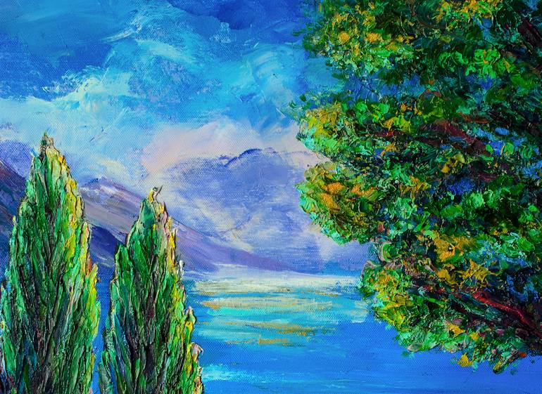 Original Abstract Landscape Painting by Natalia Romanova