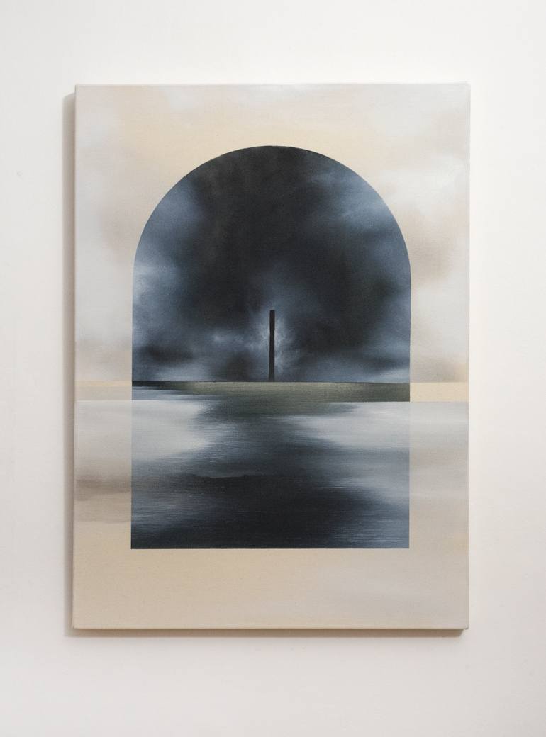 Original Minimalism Abstract Painting by Hanna Banaszczyk