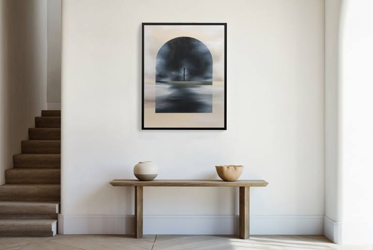 Original Minimalism Abstract Painting by Hanna Banaszczyk