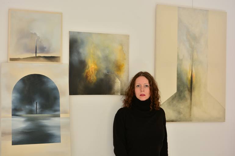 Original Abstract Expressionism Abstract Painting by Hanna Banaszczyk